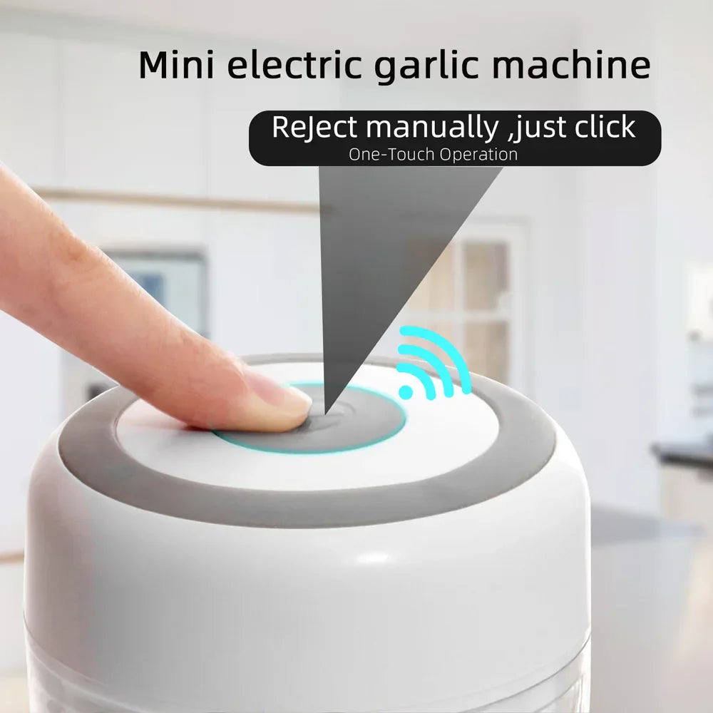 Electric Garlic Crusher Vegetable Cutter Chili Masher Durable Garlic Chopper USB Charging Kitchen